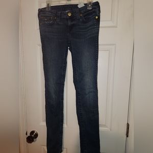 True Religion jeans with tiny metal stud detailing.